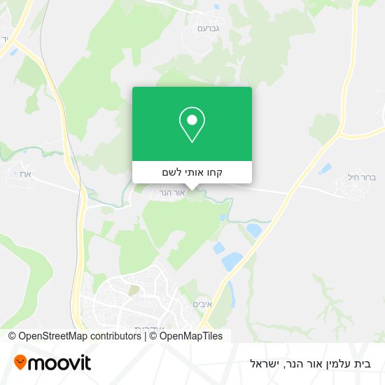 מפת בית עלמין אור הנר