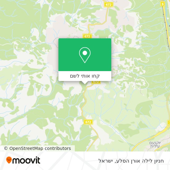 מפת חניון לילה אורן הסלע