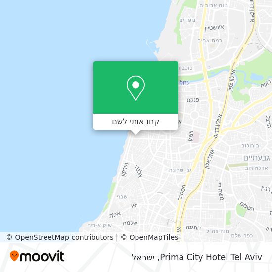 מפת Prima City Hotel Tel Aviv