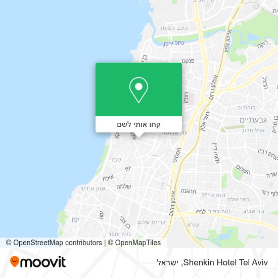 מפת Shenkin Hotel Tel Aviv