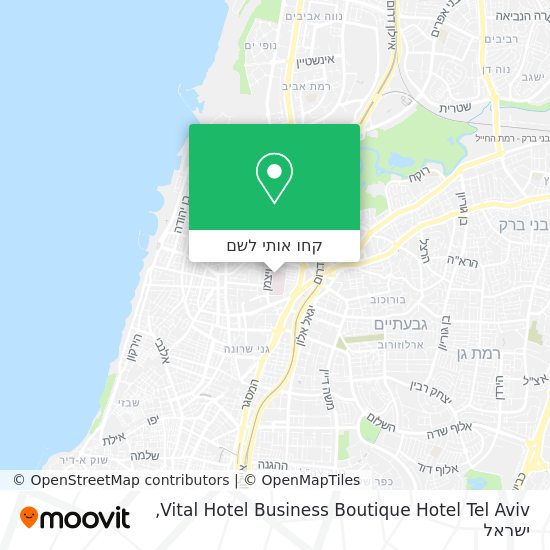 מפת Vital Hotel Business Boutique Hotel Tel Aviv