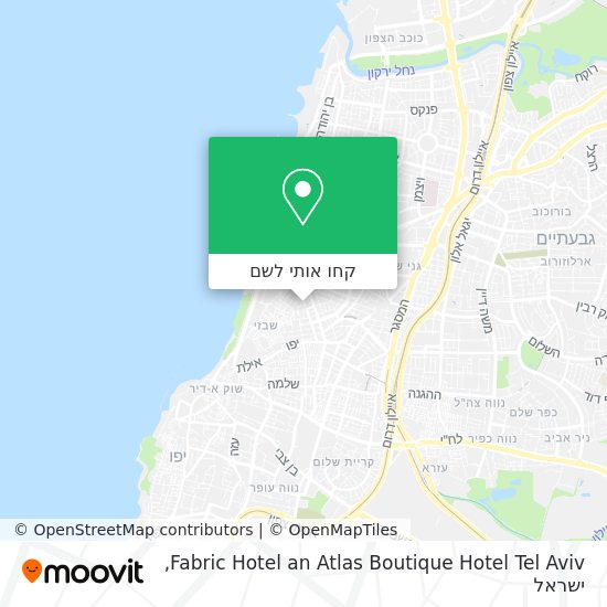 מפת Fabric Hotel an Atlas Boutique Hotel Tel Aviv