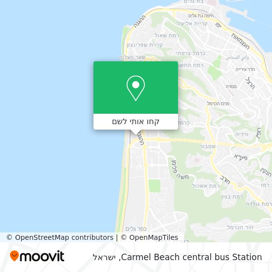 מפת Carmel Beach central bus Station