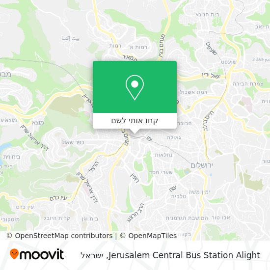 מפת Jerusalem Central Bus Station Alight