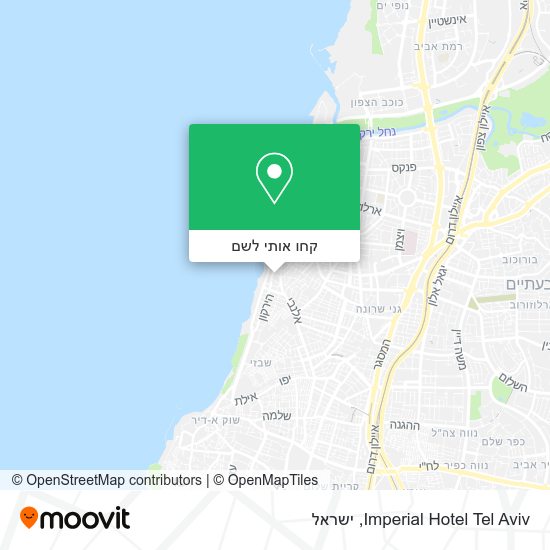מפת Imperial Hotel Tel Aviv