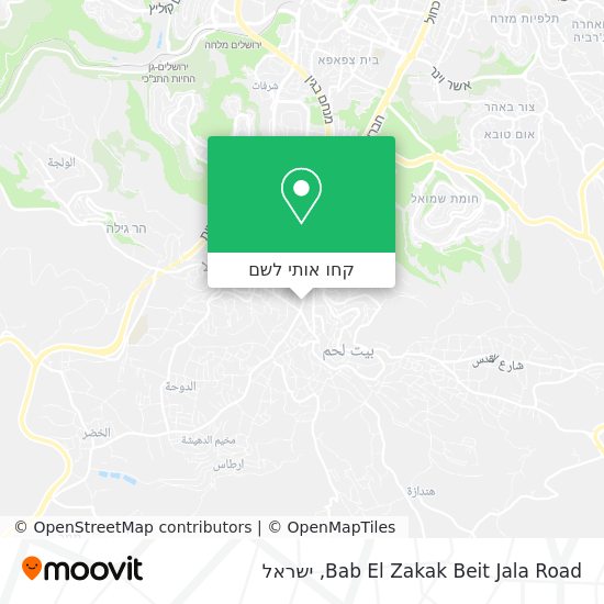 מפת Bab El Zakak Beit Jala Road