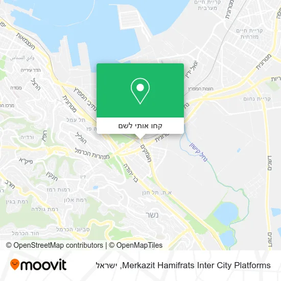 מפת Merkazit Hamifrats Inter City Platforms