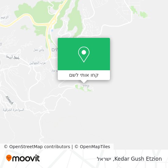 מפת Kedar Gush Etzion
