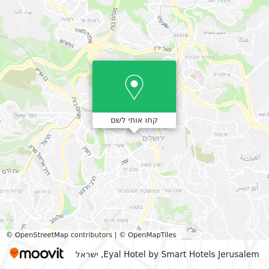 מפת Eyal Hotel by Smart Hotels Jerusalem