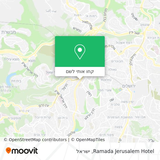 מפת Ramada Jerusalem Hotel