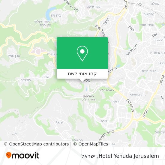 מפת Hotel Yehuda Jerusalem