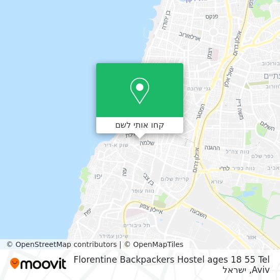 מפת Florentine Backpackers Hostel ages 18 55 Tel Aviv
