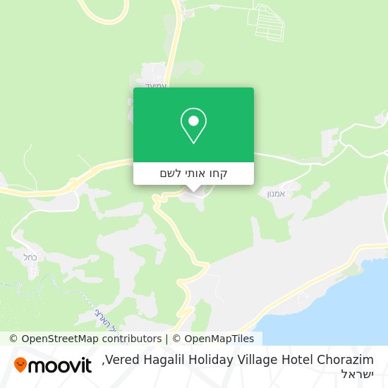 מפת Vered Hagalil Holiday Village Hotel Chorazim