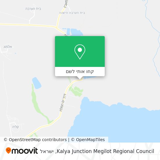 מפת Kalya Junction Megilot Regional Council