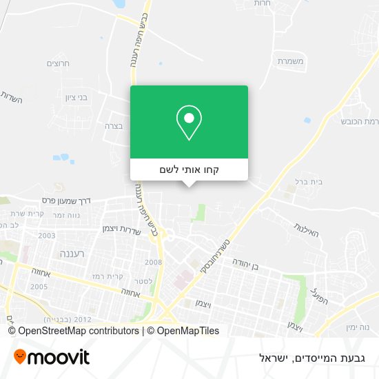 מפת גבעת המייסדים