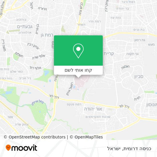 מפת כניסה דרומית