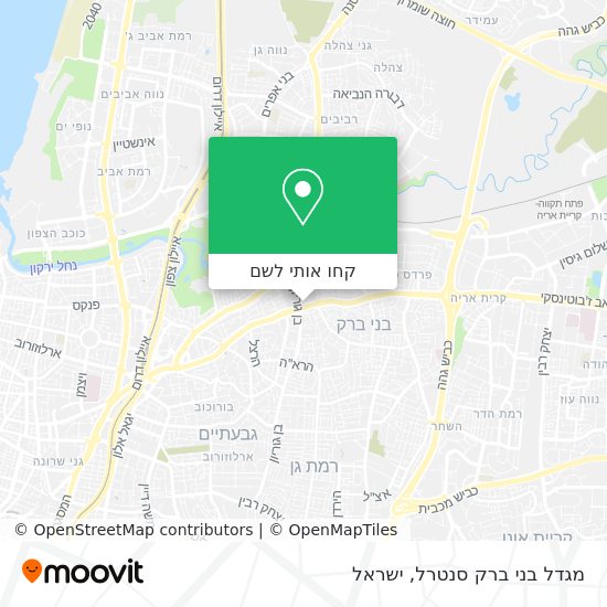 מפת מגדל בני ברק סנטרל