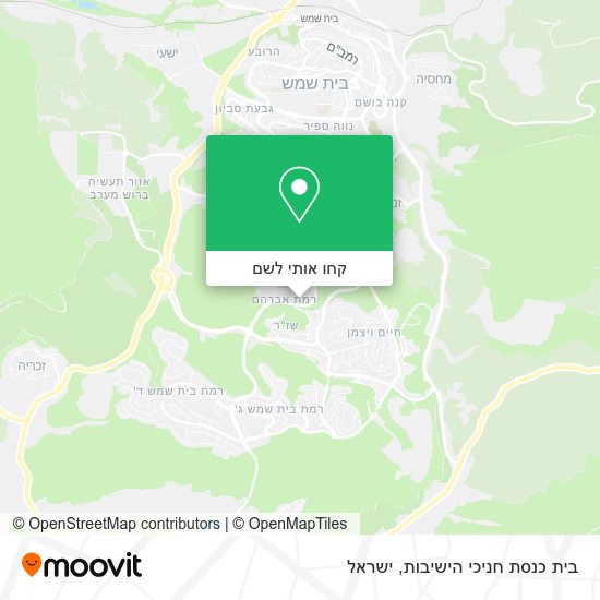 מפת בית כנסת חניכי הישיבות