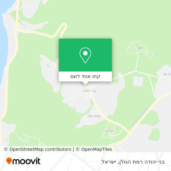 מפת בני יהודה רמת הגולן