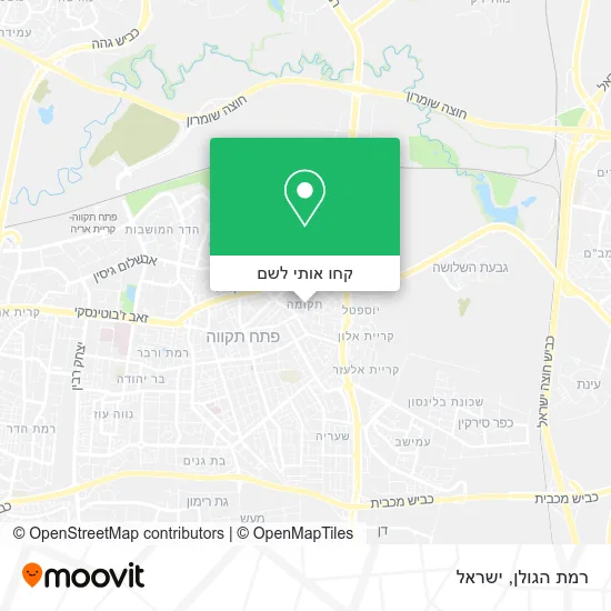 מפת רמת הגולן