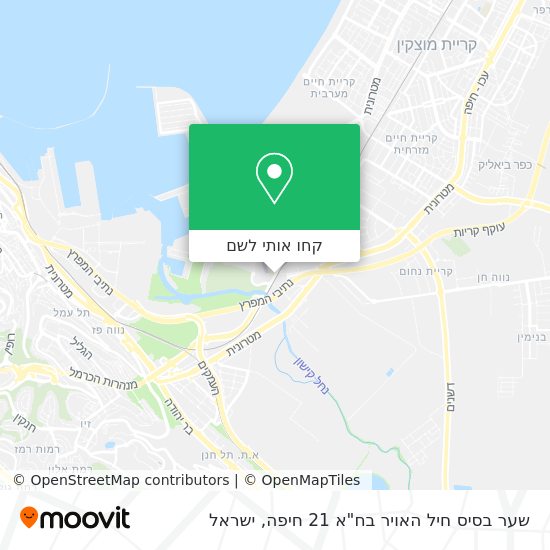 מפת שער בסיס חיל האויר בח"א 21 חיפה