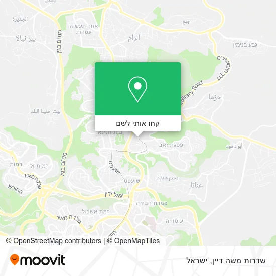 מפת שדרות משה דיין