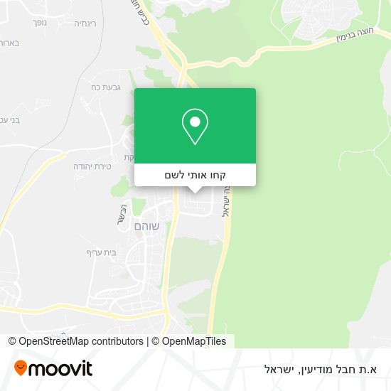 מפת א.ת חבל מודיעין