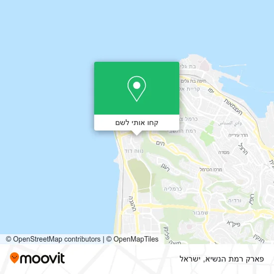 מפת פארק רמת הנשיא