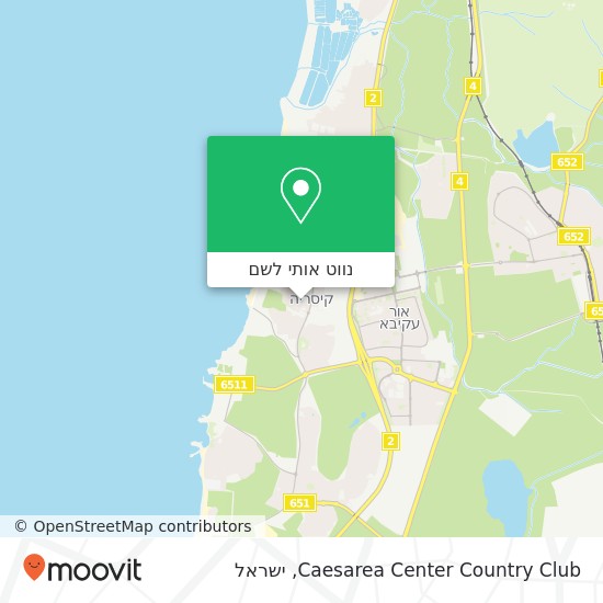 מפת Caesarea Center Country Club