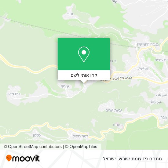 מפת מתחם פז צומת שורש