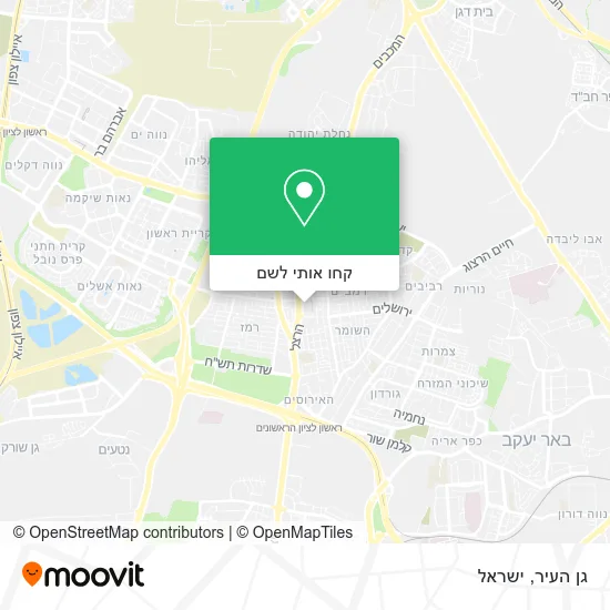 מפת גן העיר