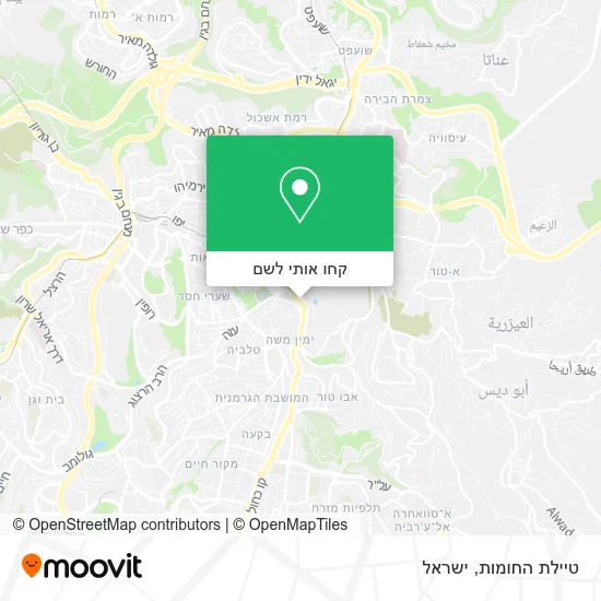 מפת טיילת החומות