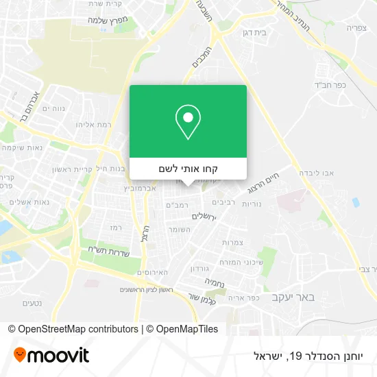 מפת יוחנן הסנדלר 19