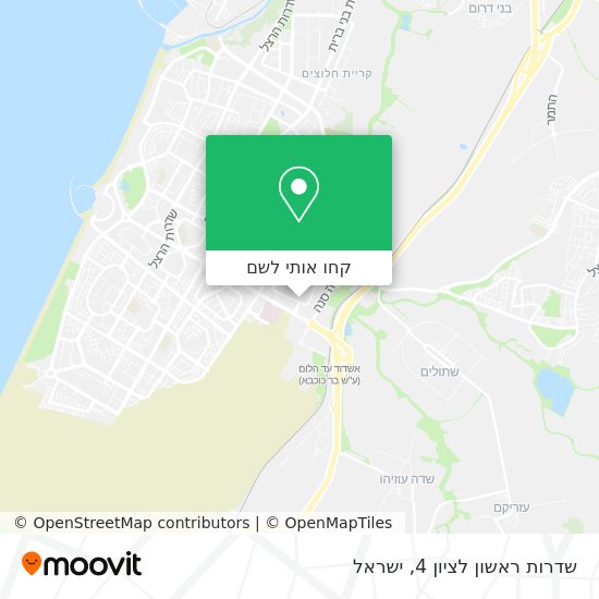 מפת שדרות ראשון לציון 4