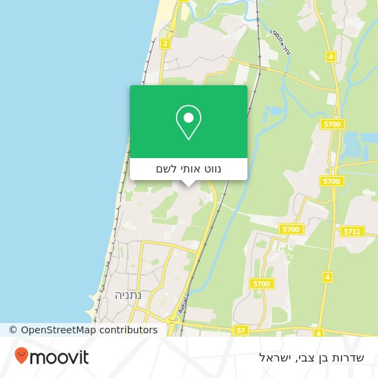 מפת שדרות בן צבי