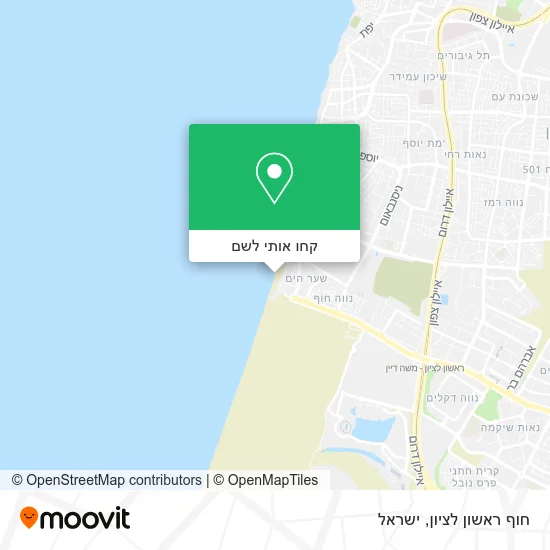 מפת חוף ראשון לציון