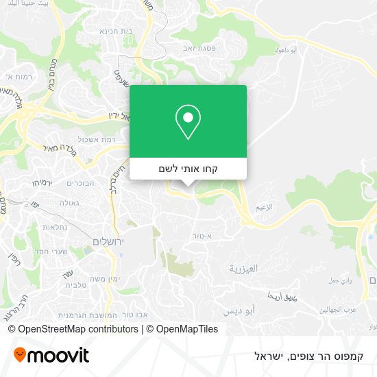 מפת קמפוס הר צופים
