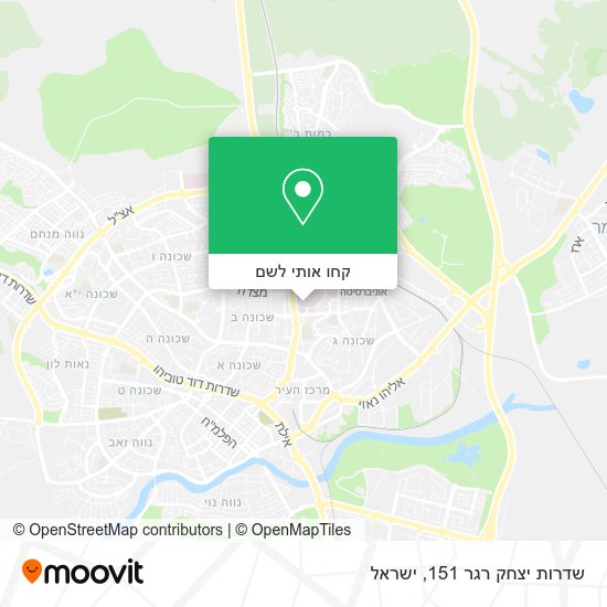 מפת שדרות יצחק רגר 151