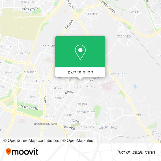 מפת ההתיישבות