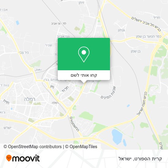 מפת קרית הספורט