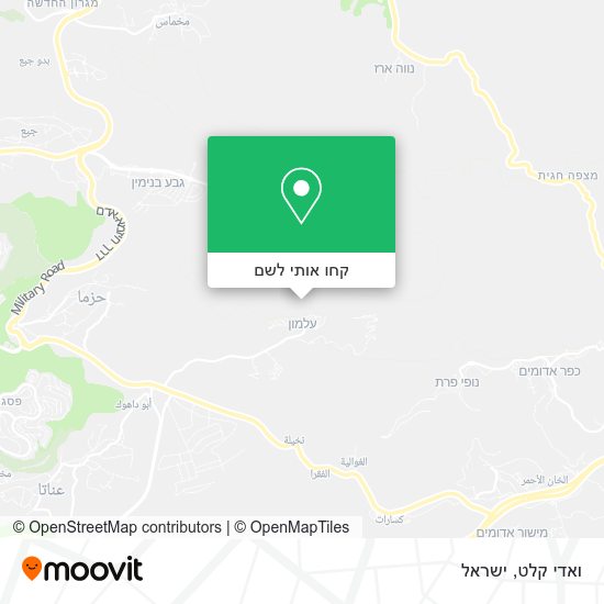 מפת ואדי קלט