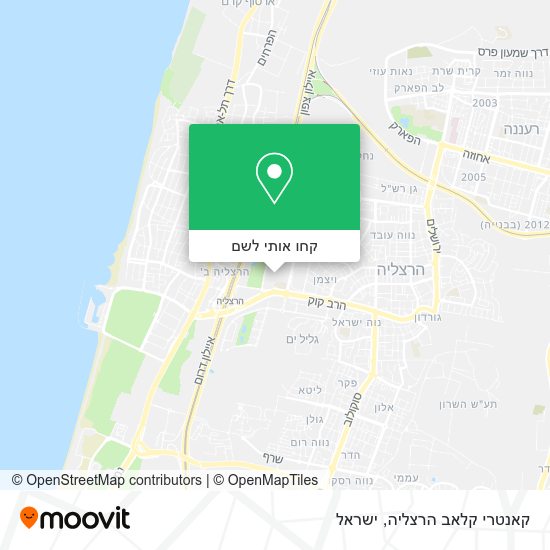 מפת קאנטרי קלאב הרצליה