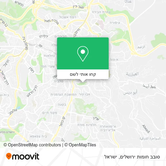 מפת סובב חומות ירושלים