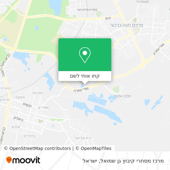 מפת מרכז מסחרי קיבוץ גן שמואל