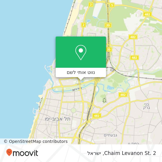 מפת Chaim Levanon St. 2