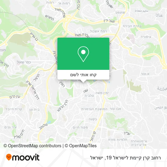מפת רחוב קרן קיימת לישראל 19