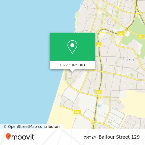 מפת Balfour Street 129