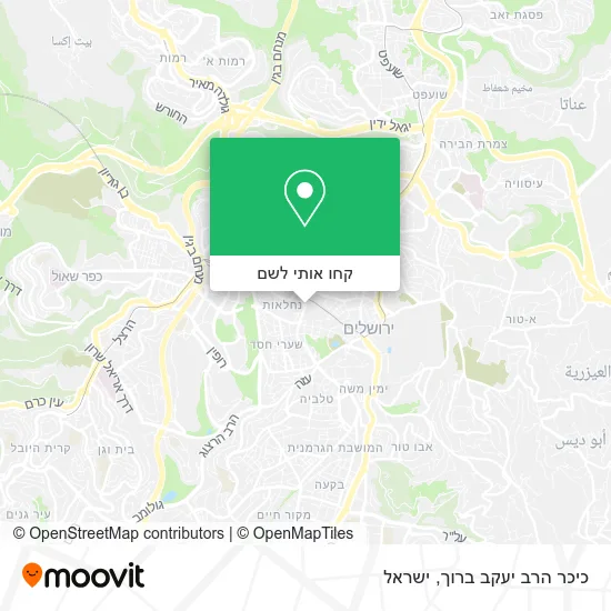 מפת כיכר הרב יעקב ברוך