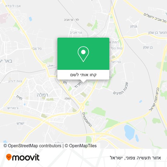 מפת אזור תעשיה צפוני