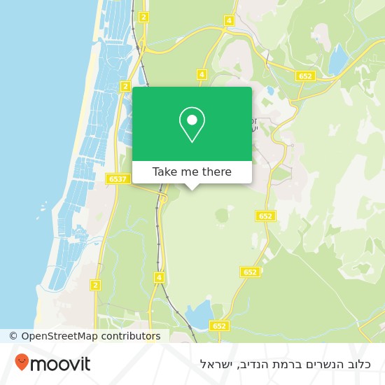 מפת כלוב הנשרים ברמת הנדיב